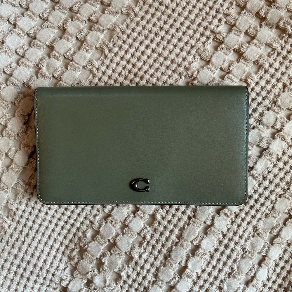 Coach slim wallet - army green